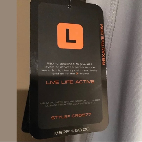 NWT$58 YOGA Women RBX Fitness Gym Pants, Grey, L - Picture 6 of 6